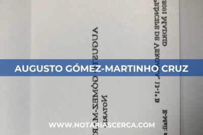 Notaría Augusto Gómez-Martinho Cruz (Madrid)