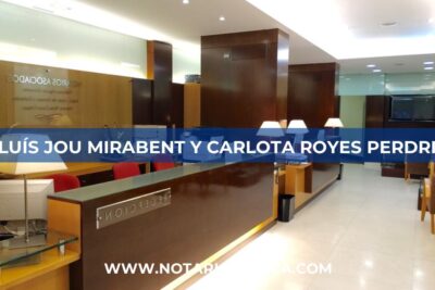 Notaría Lluís Jou Mirabent y Carlota Royes Perdrix (Barcelona)