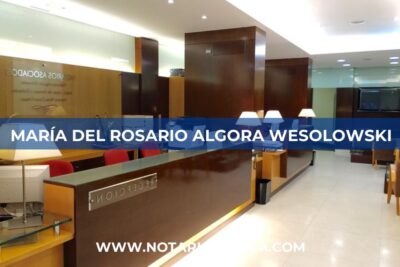 Notaría María del Rosario Algora Wesolowski (Madrid)