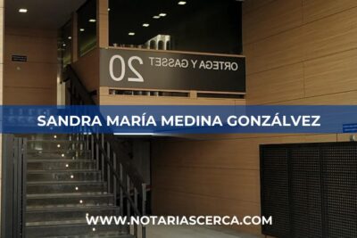 Notaría Sandra María Medina Gonzálvez (Madrid)